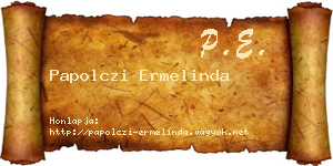 Papolczi Ermelinda névjegykártya