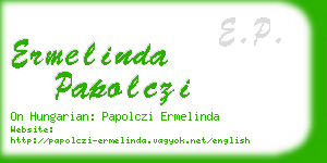ermelinda papolczi business card
